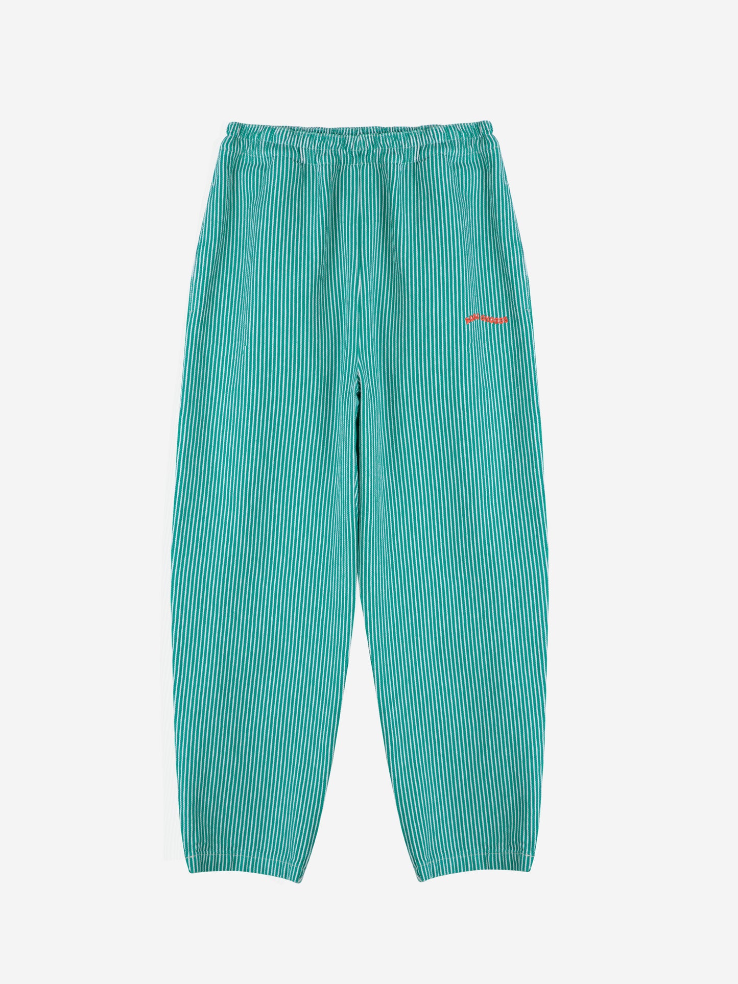 STRIPPED GREEN COCOON PANTS