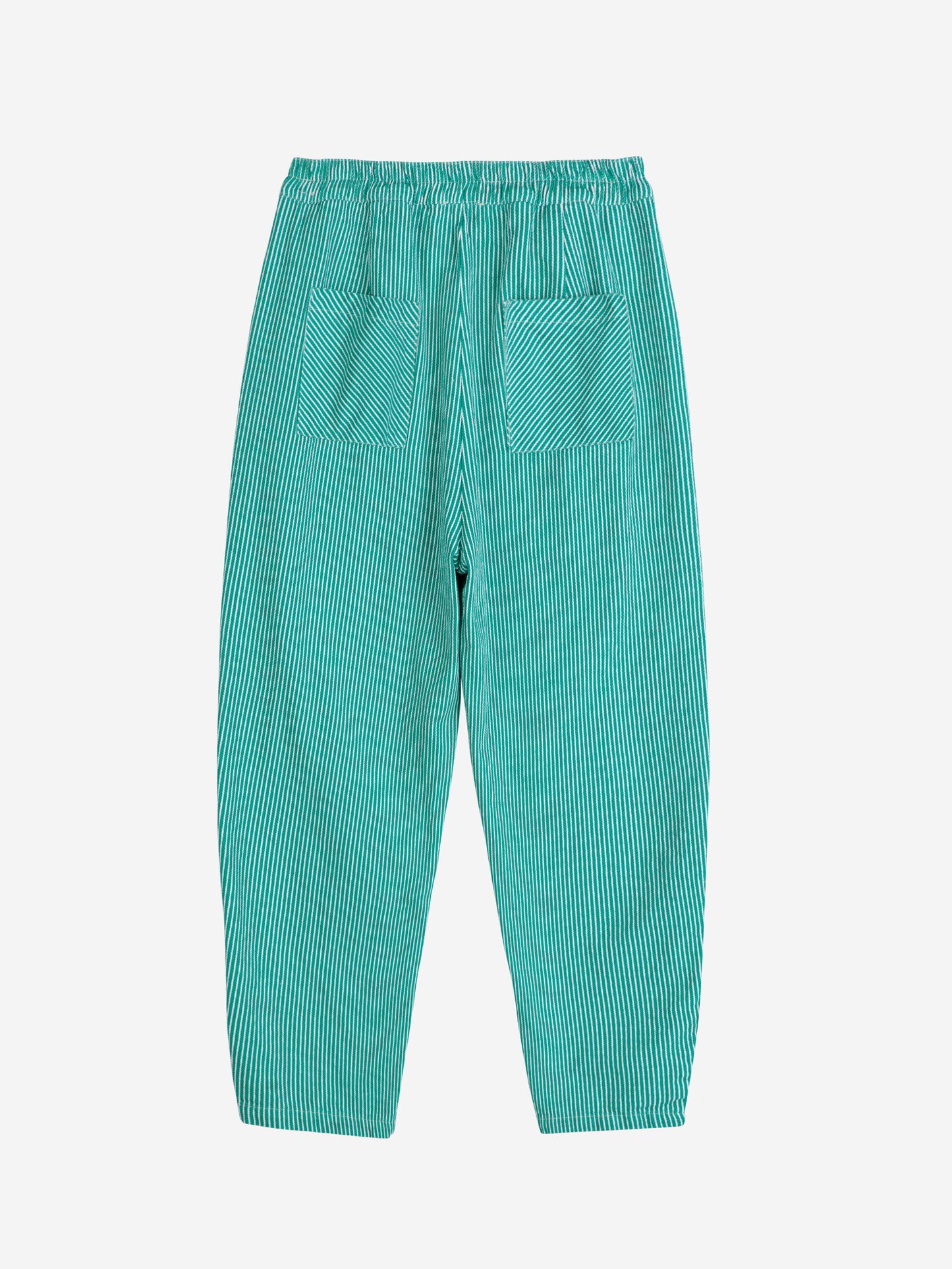 STRIPPED GREEN COCOON PANTS