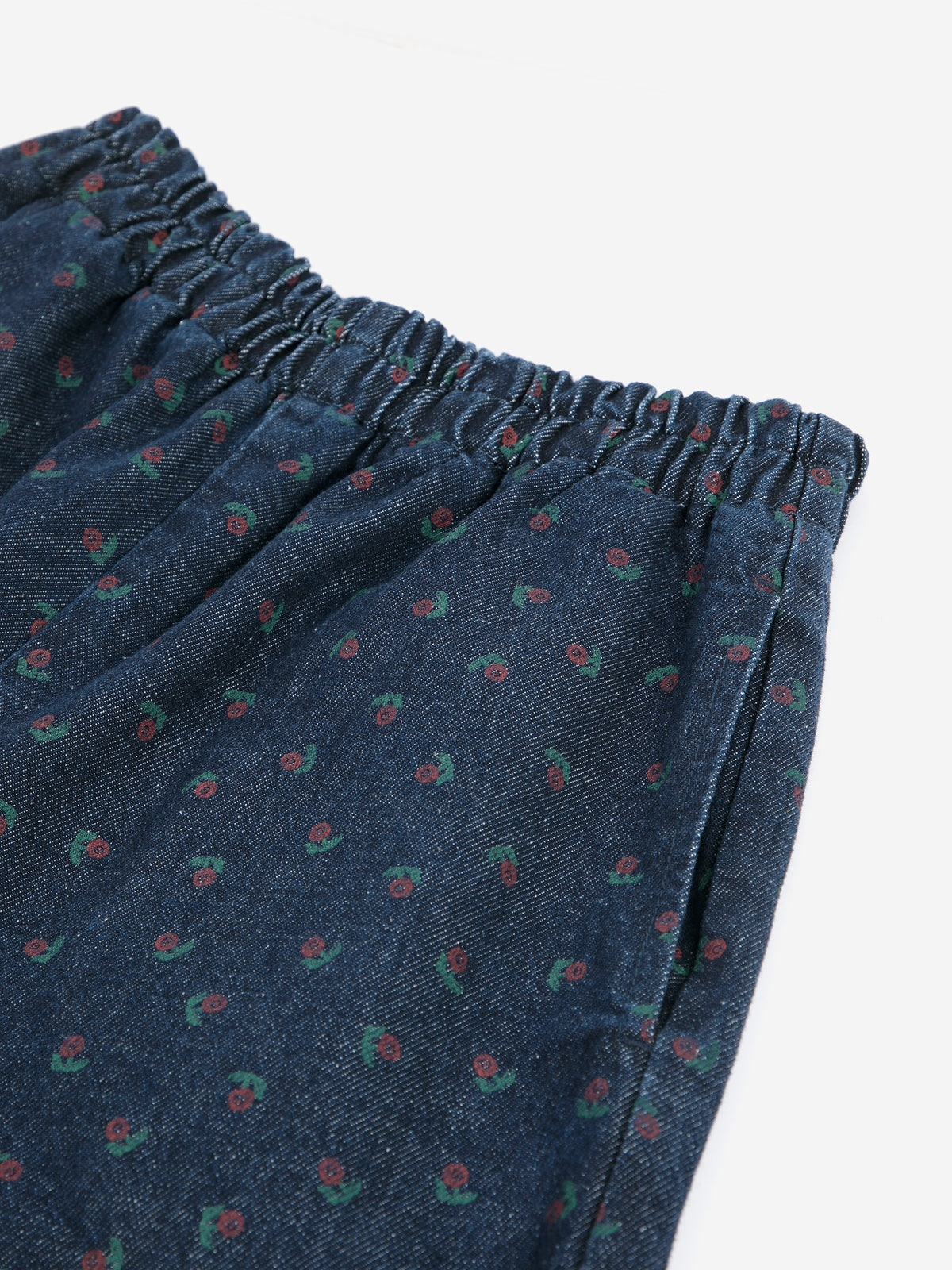 BAGGY PRINTED BLUE JEANS