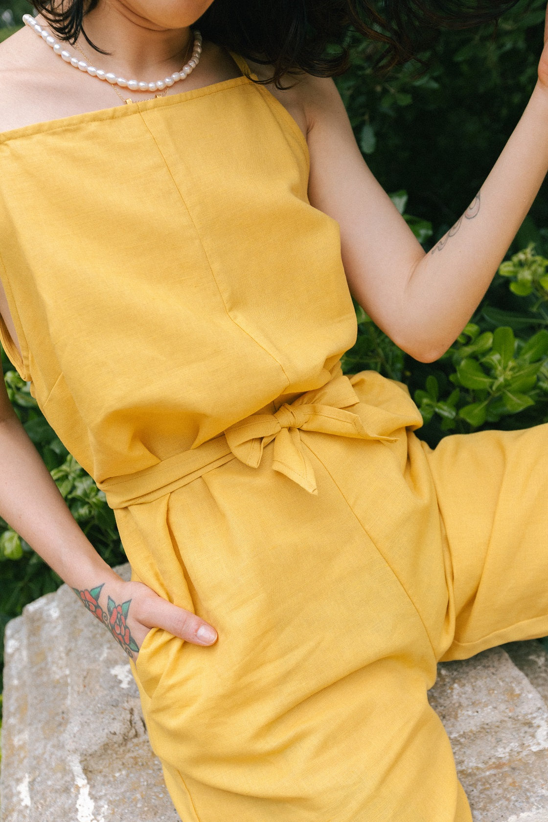 MARGA LINEN BLEND JUMPSUIT
