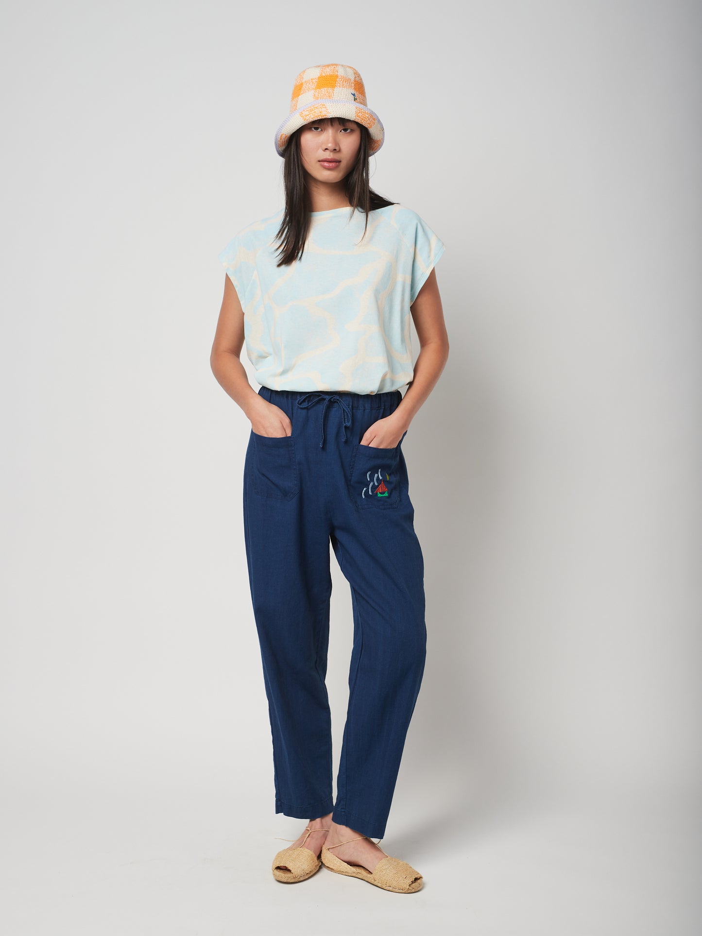 INDIGO LOOSE PANTS