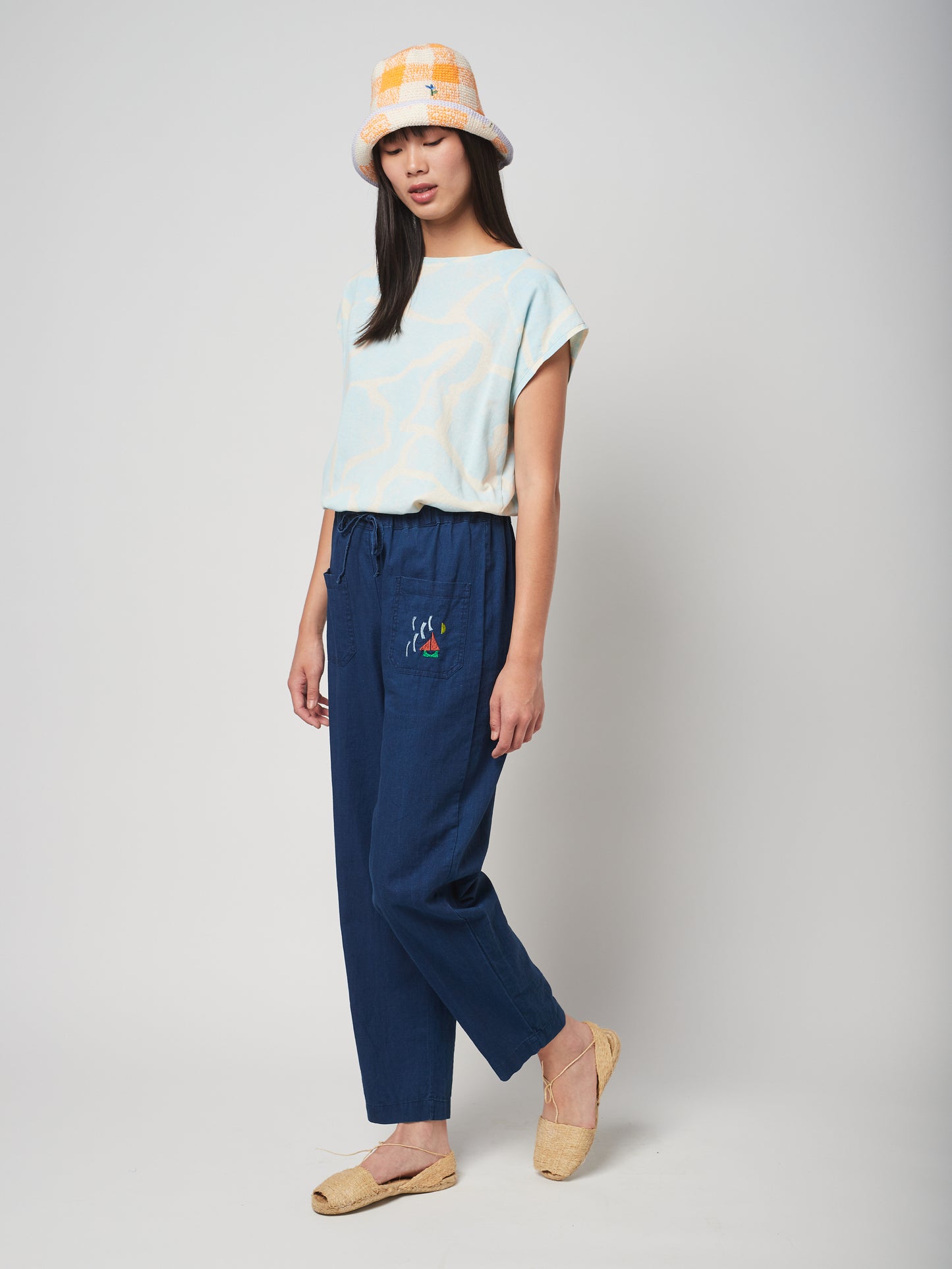 INDIGO LOOSE PANTS