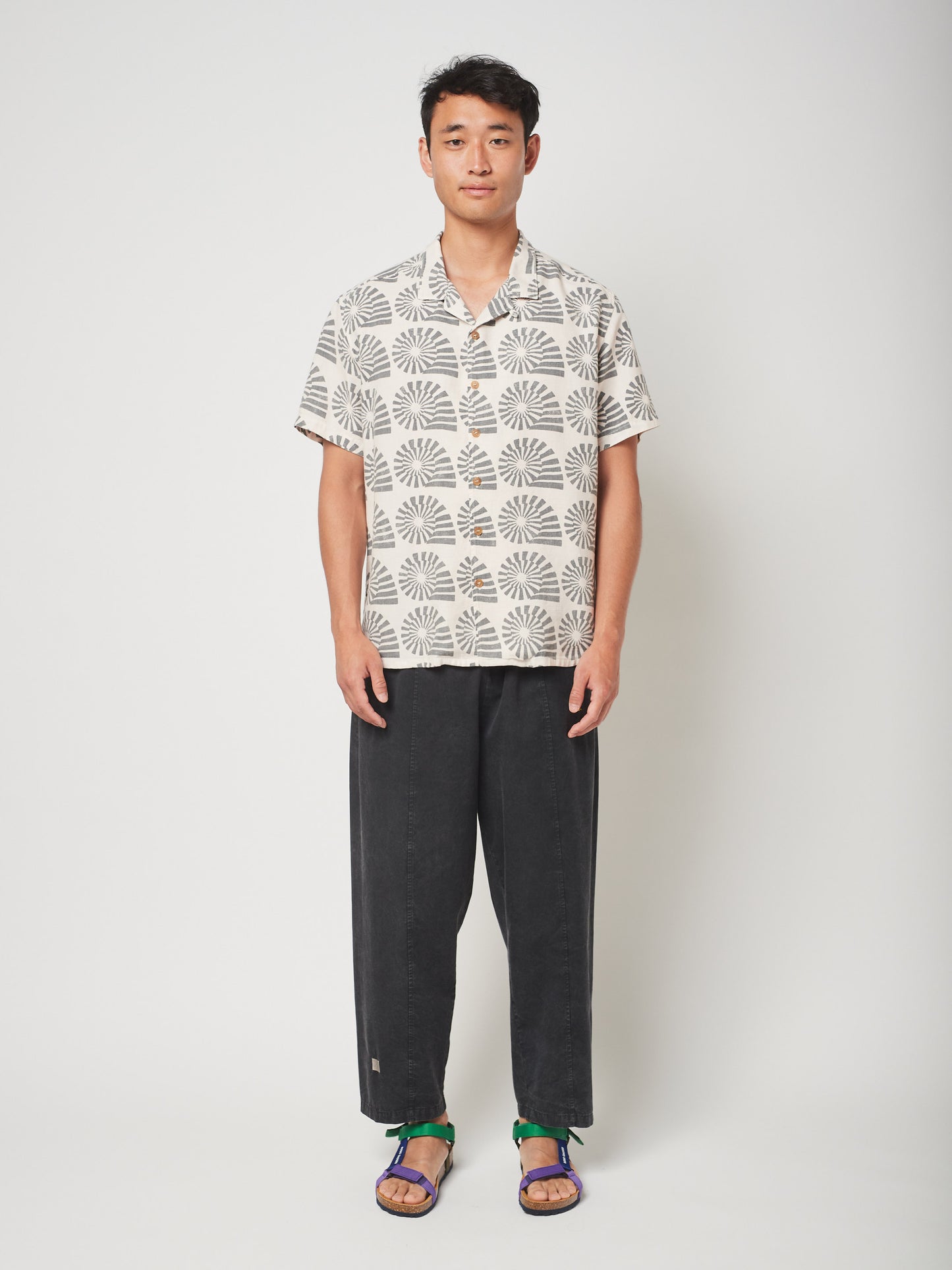 GEOMETRIC ORGANIC COTTON PANTS