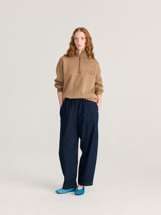 BAGGY PRINTED BLUE JEANS