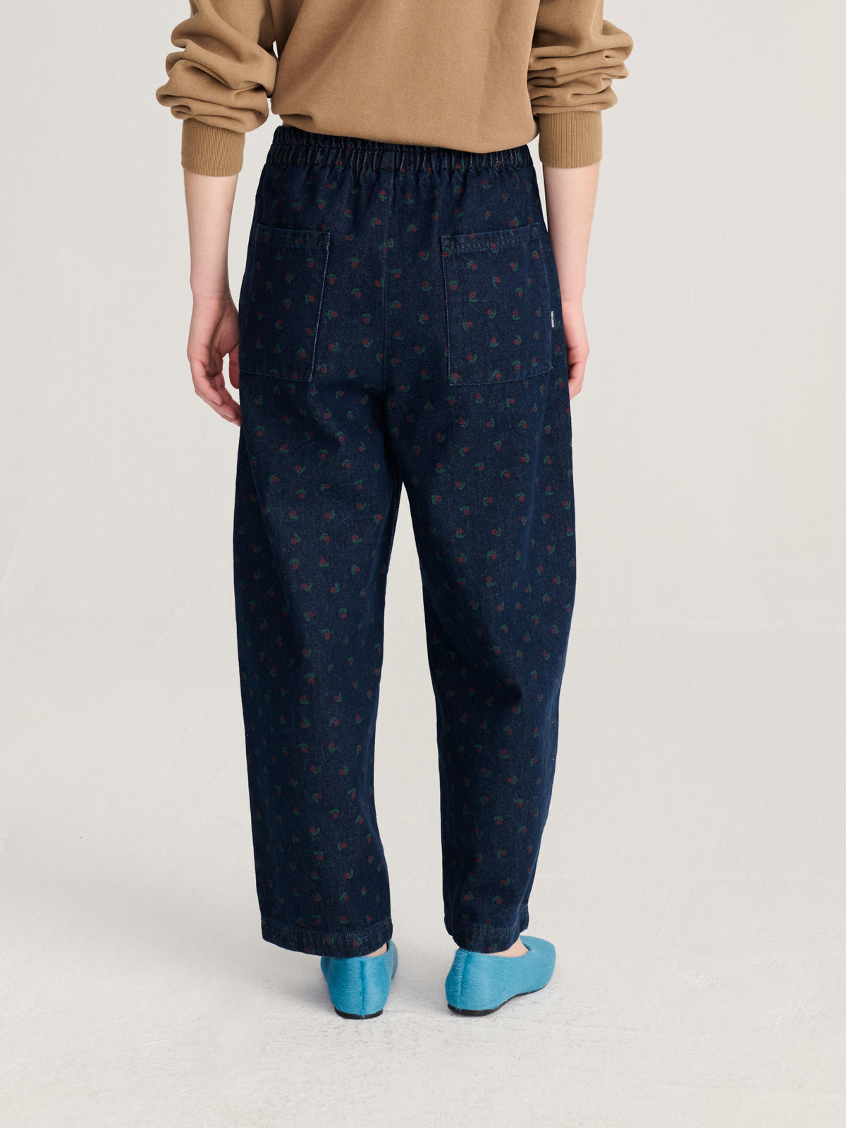 BAGGY PRINTED BLUE JEANS