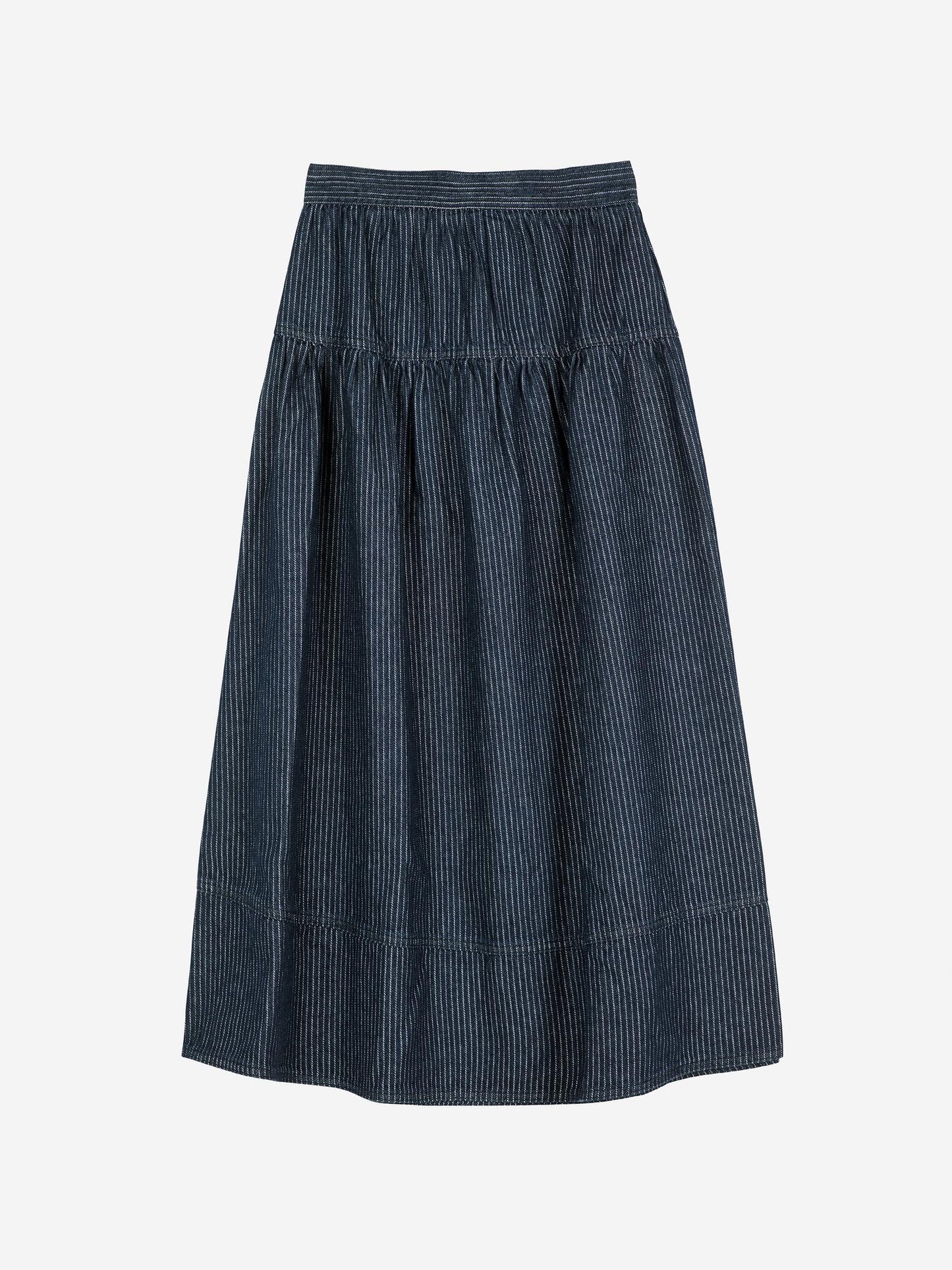 Denim stripe skirt