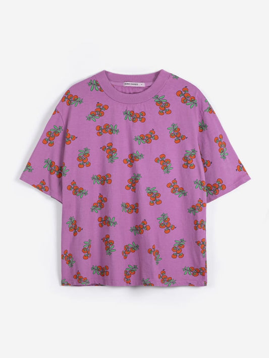 Tomatoes print fitted T-shirt